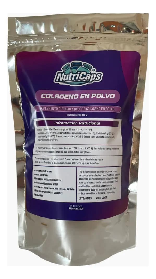 COLÁGENO HIDROLIZADO EN POLVO X 300GR